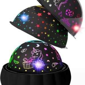 Star Projector Night Light for Kids, Toys for 3-8 Year Old Girls Boys, 3 Projection Themes 7 Lighting Modes 360° Rotation Projection Kids Night Light, Galaxy Star Light for Ceiling Room Decor