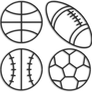 4 Packs Metal Sports...