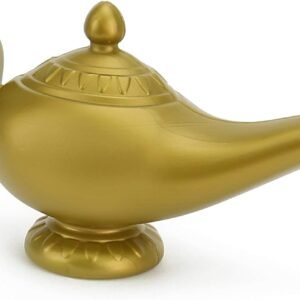 Skeleteen Arabian Genie Oil Lamp – Aladdin’s Gold Magic Genie Lamp Costume Accessory – 1 Piece