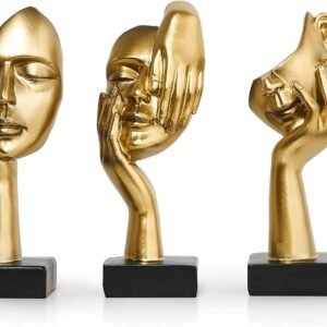 3 Pcs Gold Decor Thinker...