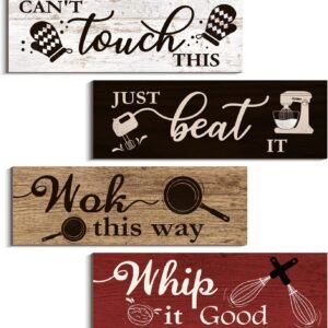 4 Pcs Kitchen Wall Decor...